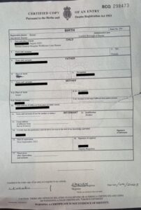 Canada Birth Certificate