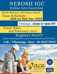 NEBOSH Online Exam Booking